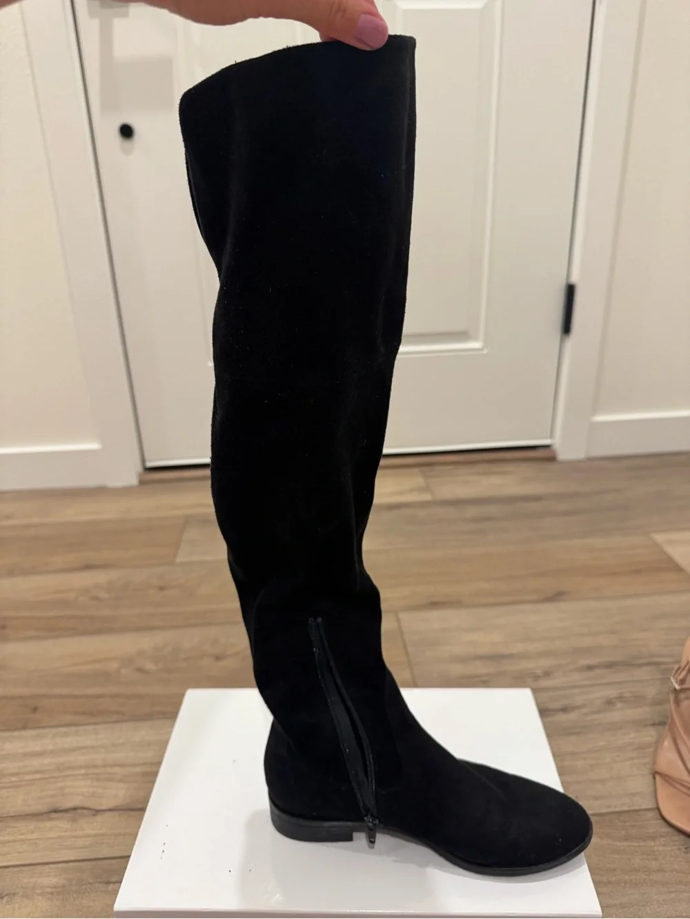 Ivanka Trump Black Over-the-Knee Suede Boots